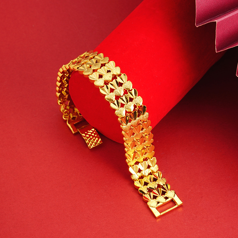 Amor clip pulsera arreglada para hombres y mujeres vietnamita arena oro viento chino joyería transmisión en vivo