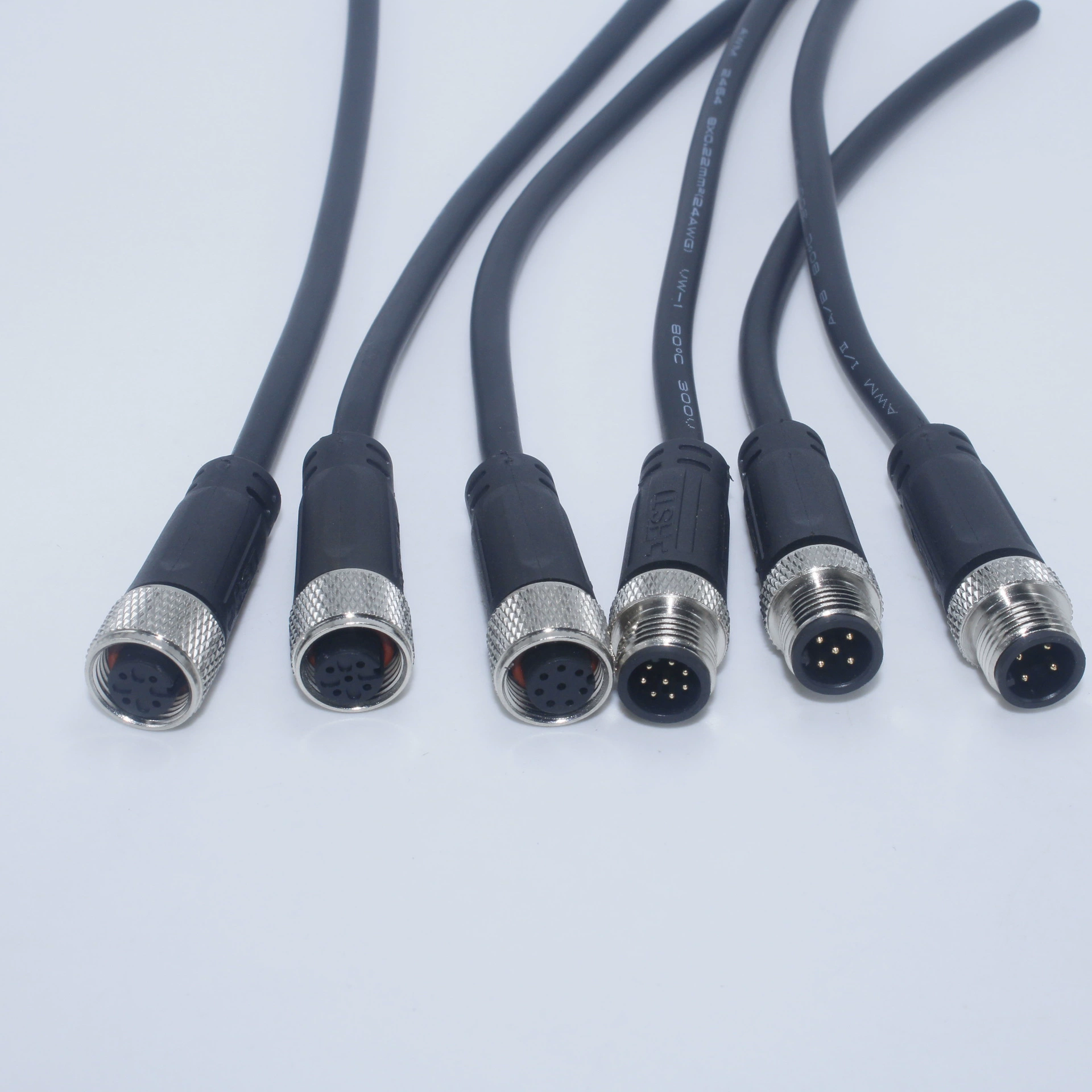 Разъем M12 4 контакта, 5 отверстий, 8pin сенсор водонепроницаемое соединение Ethernet передача данных