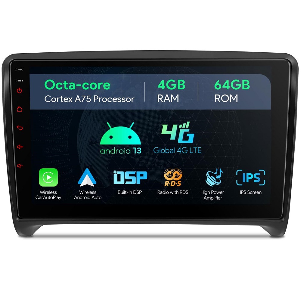 Suitable for 08-14 Audi TT car navigation physical button knob all-in-one machine central control large screen 7 inch/9 inch