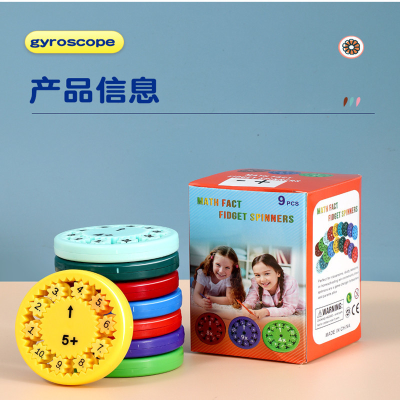 Matemáticas Fidget Spinners Matemáticas Aritméticas Dedo Tip Giro Educación Puzzle Juguetes Infantiles Educación Primera Educación