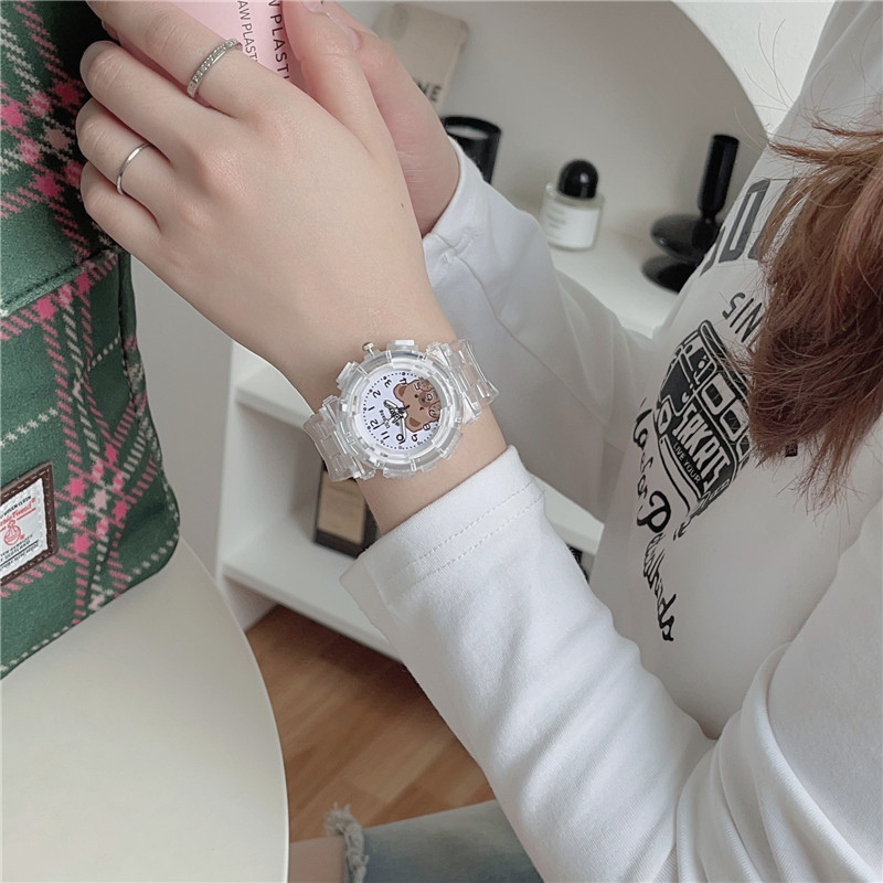 Children's Quartz Watch With Cartoon Bear Design For Students_voghion.com