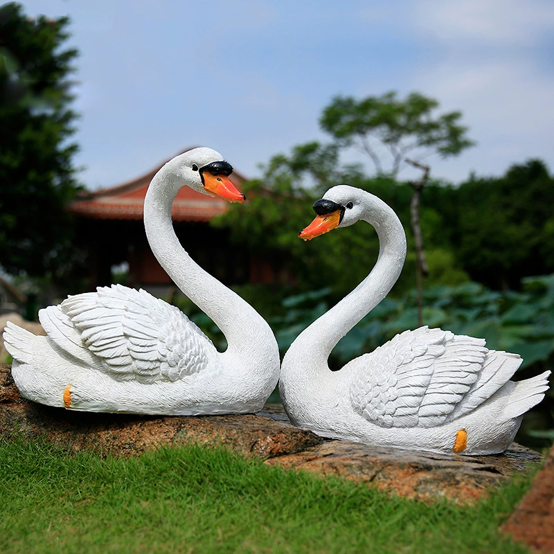 Плавающие черно-белые украшения для сада, двора, уличного фонтана, бассейна, декоративный элемент из смолы, большой размер