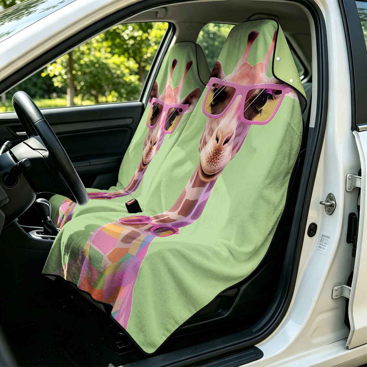 2-piece dual-use car seat cover, ultra-fine fiber, can be used as a beach towel, printed car protective seat cover 13