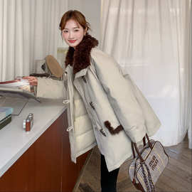 甜酷气质加厚保暖派克羽绒服女今年超火的2025冬新款90白鸭绒外套