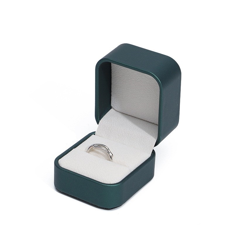 Redondeado caja de joyería de cuero de la PU caja de cuero convexa caja de joyería caja de anillo colgante pulsera