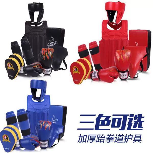 Complete set of Sanda protective gear for adults and children, boxing protective gear set for men and women, Muay Thai protective gear for combat and fighting training