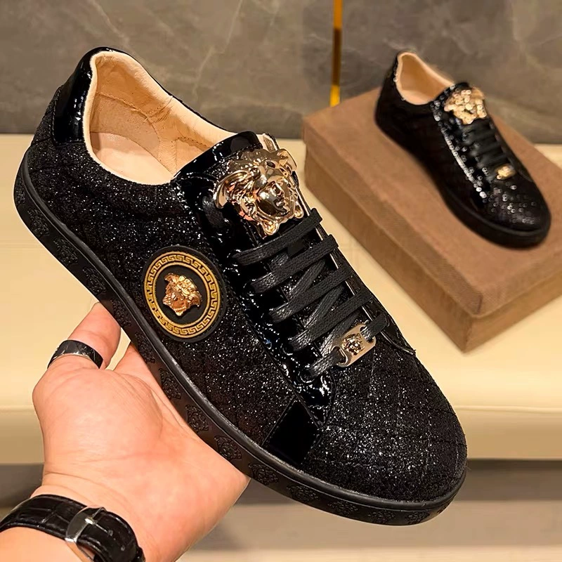 Осенняя обувь с вышивкой и низким верхом, Мужская обувь для досок, новый стиль, 2023, мужские туфли, модные универсальные туфли для пар, мужская повседневная обувь