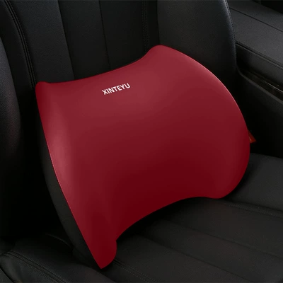 Waist support — Lumbar Support Cushion for Driving - burgundy-waist-pillow-standard