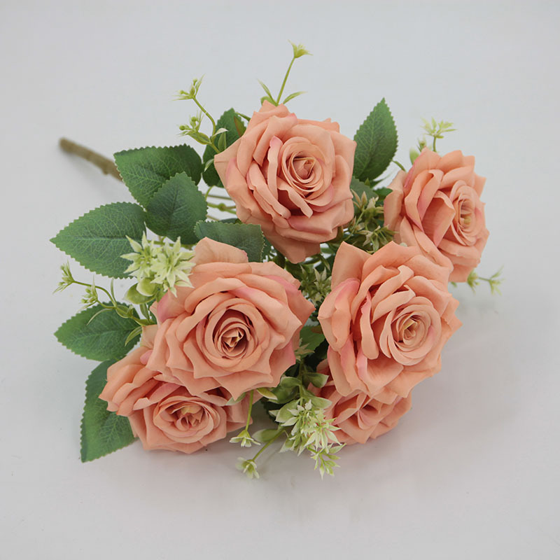 Flor artificial 7 cabeza Austin Rosa peonía flor boda apoyos Rosa artesanía flor falsa al por mayor