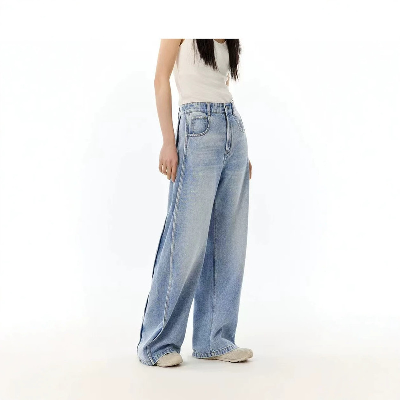 In Stock 2026 Summer New Style Light Blue Korean Style Versatile Slimming Casual Pants Jeans 4H5152061 In Stock 2026 Summer New Style Light Blue Korean Style Versatile Slimming Casual Pants Jeans 4H5152061