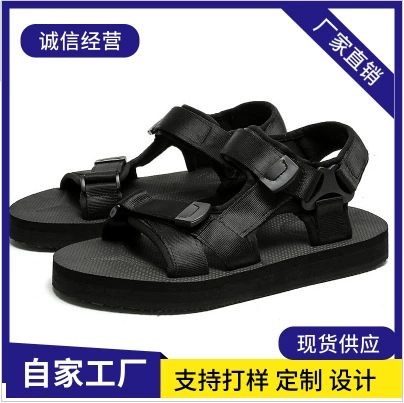 Новые летние мужские пляжные сандалии с открытым носком на липучке для пар, вьетнамского производства, для активного отдыха, модные, дышащие, сетчатые