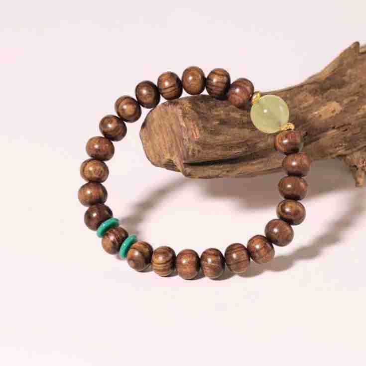 Flores negras naturales de madera de pera, perlas de Buda, nuevo ábaco chino, rosario, pulseras para hombres y mujeres, parejas retro, perlas de luz nocturna, juegan.