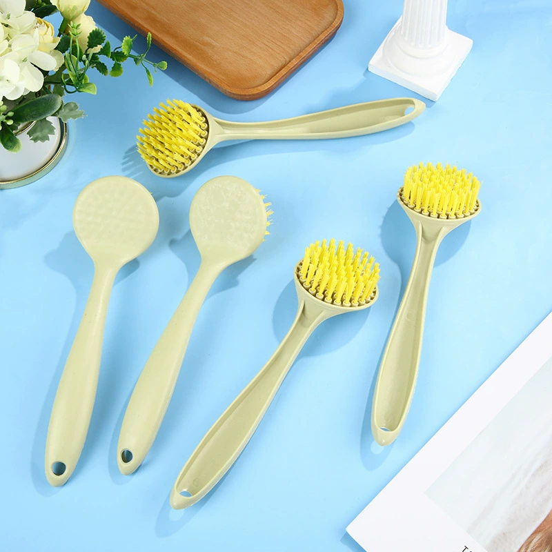 В наличии Щетка для горшка из пшеничной соломы Кухонная щетка для чистки горшка с длинной ручкой Подвесная щетка для мытья посуды без масла