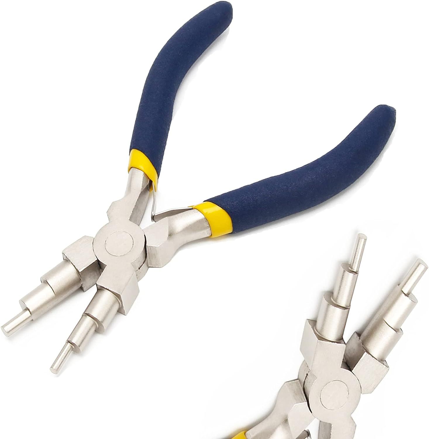 블루 린넨 6 섹션 펜치