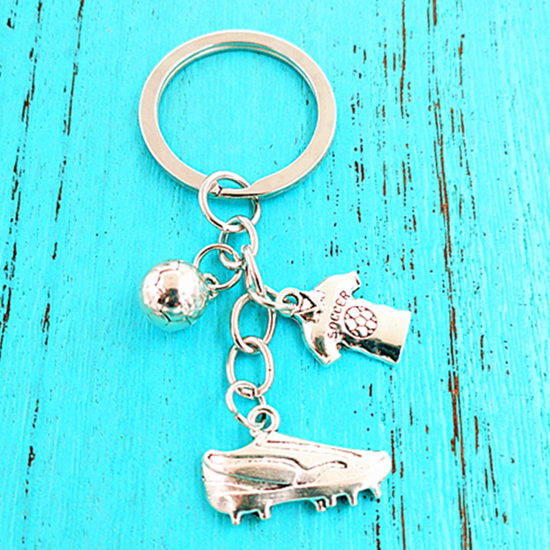 European and American Alloy Football Jersey Shoes Sports Key Ring for Teenagers Birthday Gift Bag Hanging Ornaments