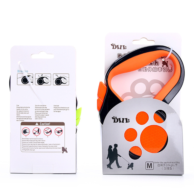 Cuerda de tracción para perros de alta gama, cuerda reflectante telescópica automática, pegatina reflectante, cuerda para pasear perros reforzada de 3 metros 5 metros, venta directa de fábrica