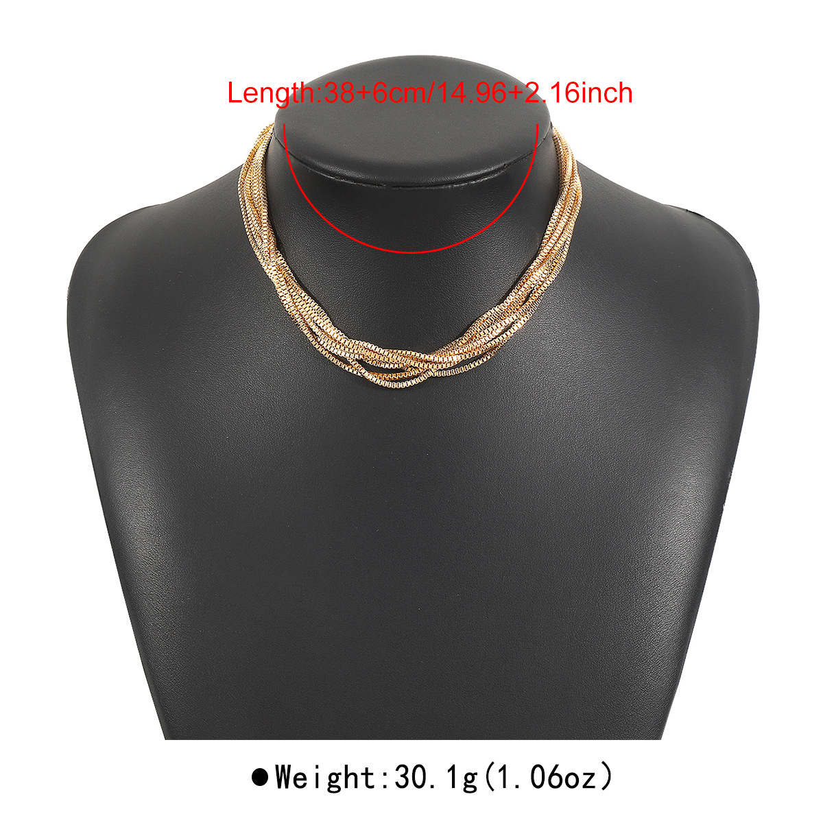 31g Weight Layered Necklaces Classification Iron Chain Material box chain Chain Type 1 Piece Quantity Vintage Style Classic Style Solid Color Iron Box Chain Layered Necklaces Wholesale