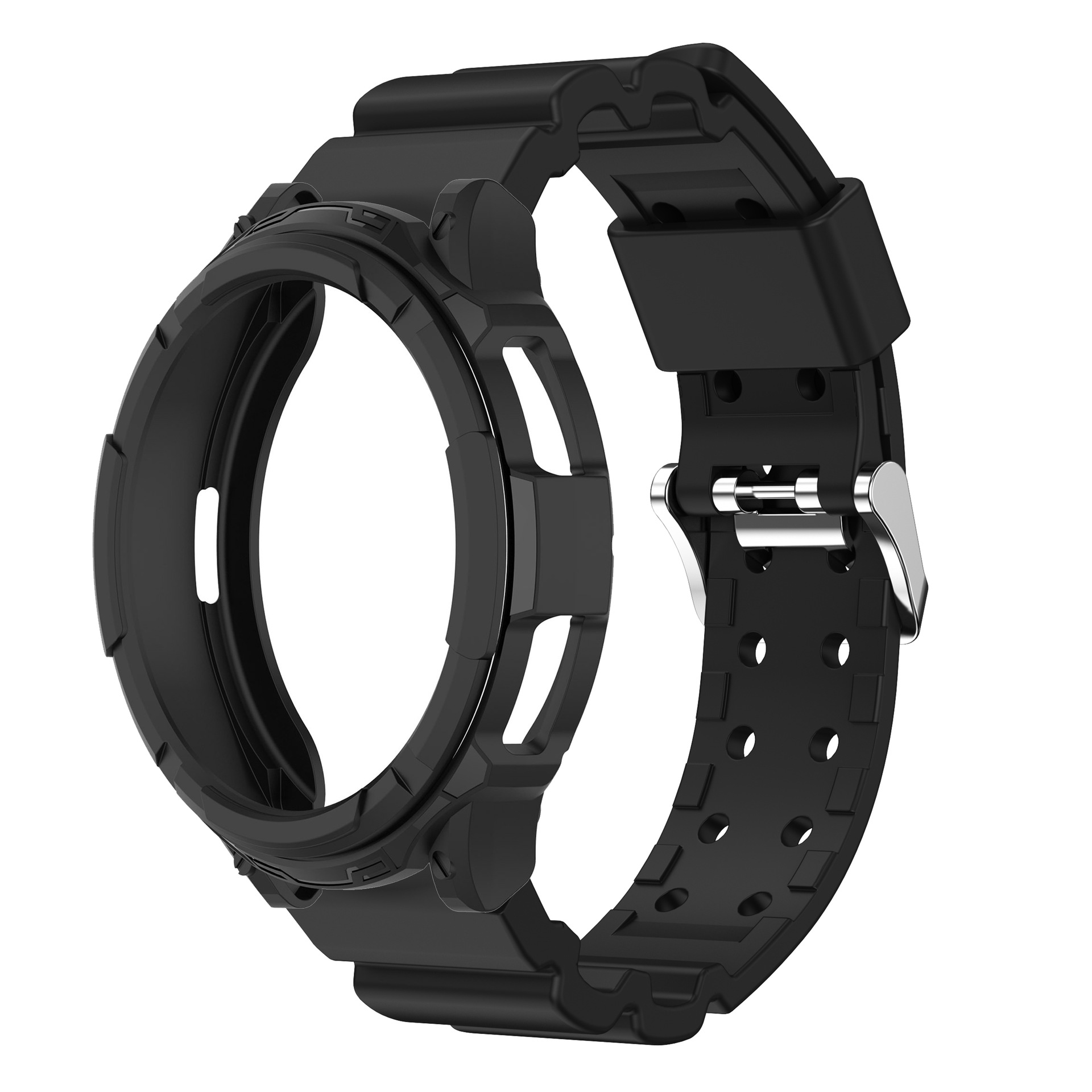 New for Samsung watch Watch6classic silicone strap + tpu watch case bezel armor suit