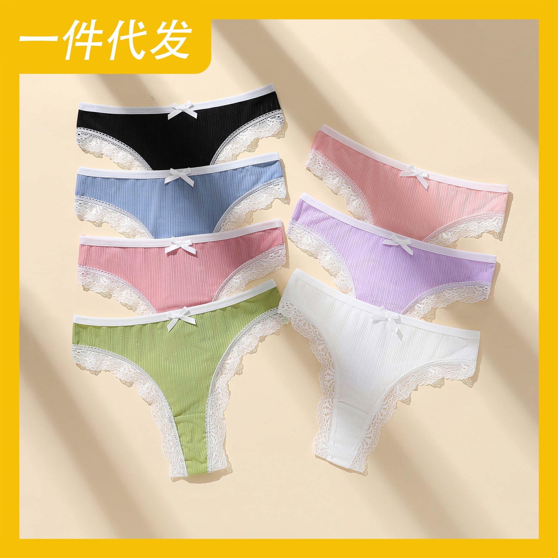 Nueva ropa interior en tanga con patrón de Barbie de poliéster transpirable para niñas, abdomen cómodo, tanga de cintura baja y media, fábrica de mujeres al por mayor