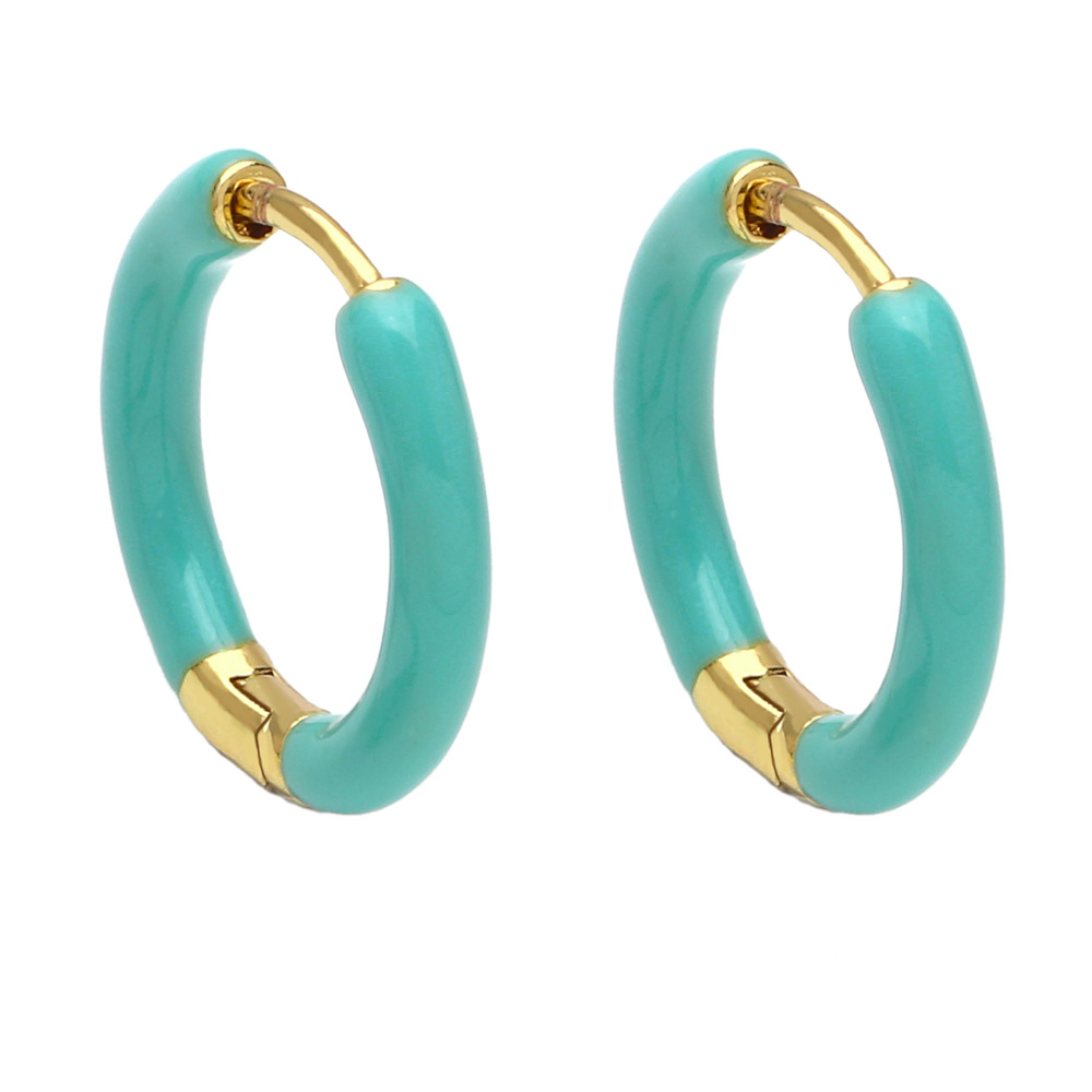 Fashion Geometric Copper Earrings Stoving Varnish Plating Copper Earrings