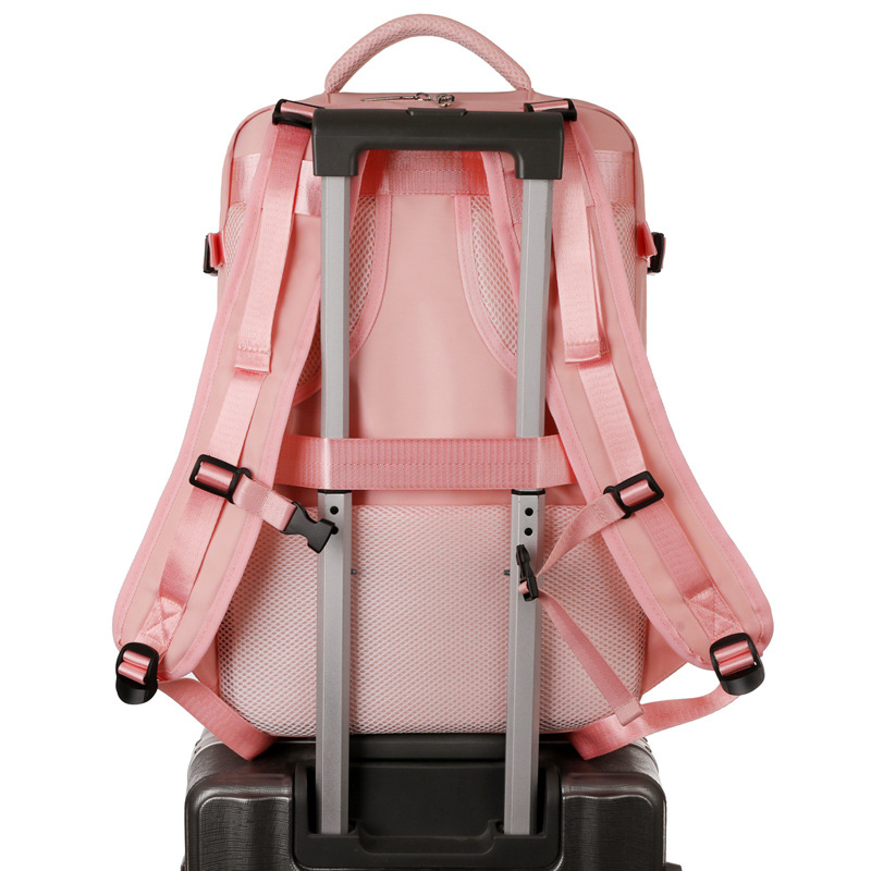 Bolsa de hombro de color sólido de gran capacidad tipo caja colgante varilla de tracción independiente bolsa de viaje para mujeres mochila ocio multifuncional