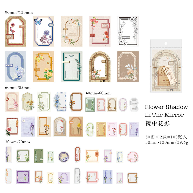 Momo material paquete memoria Oficina de correos serie retro mano cuenta DIY material decoración base 100 unidades en 4