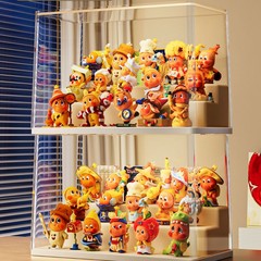 公仔展示架透明展示盒泡泡玛特盲盒收纳带抽屉设计展示柜收纳盒