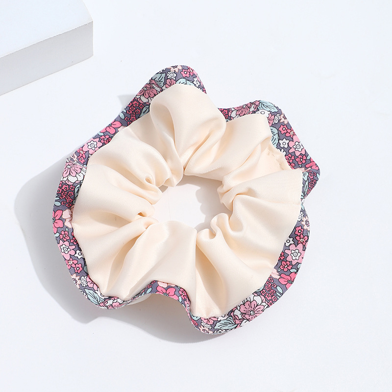Simple Style Flower Cloth Pleated Hair Tiepicture3