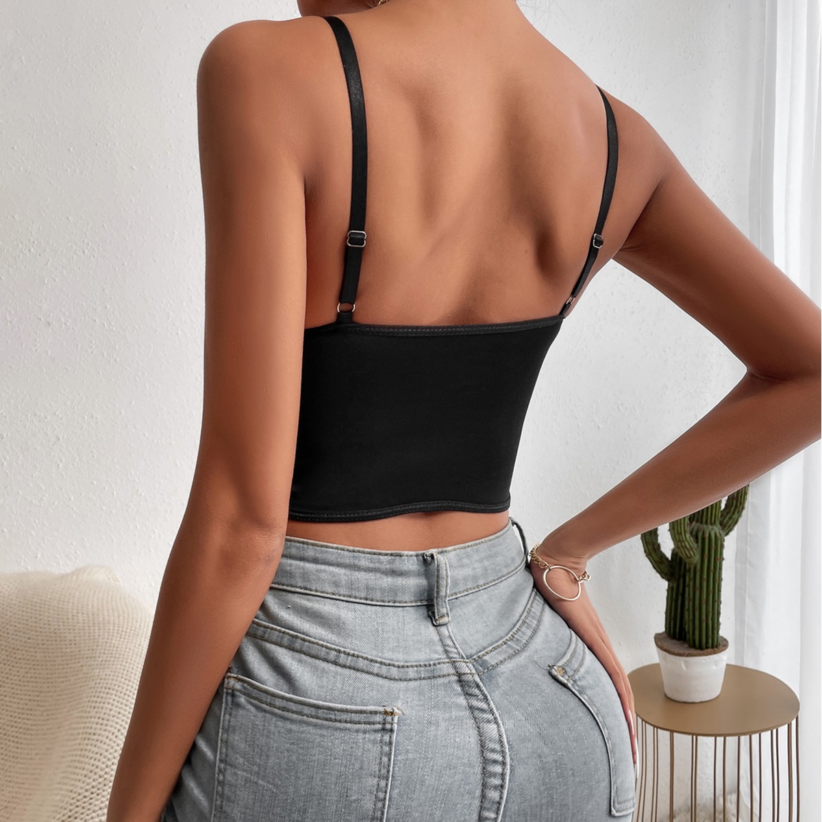 3/4 Cup Bra Cup Wholesale Women's Sexy Solid Color Tank Tops