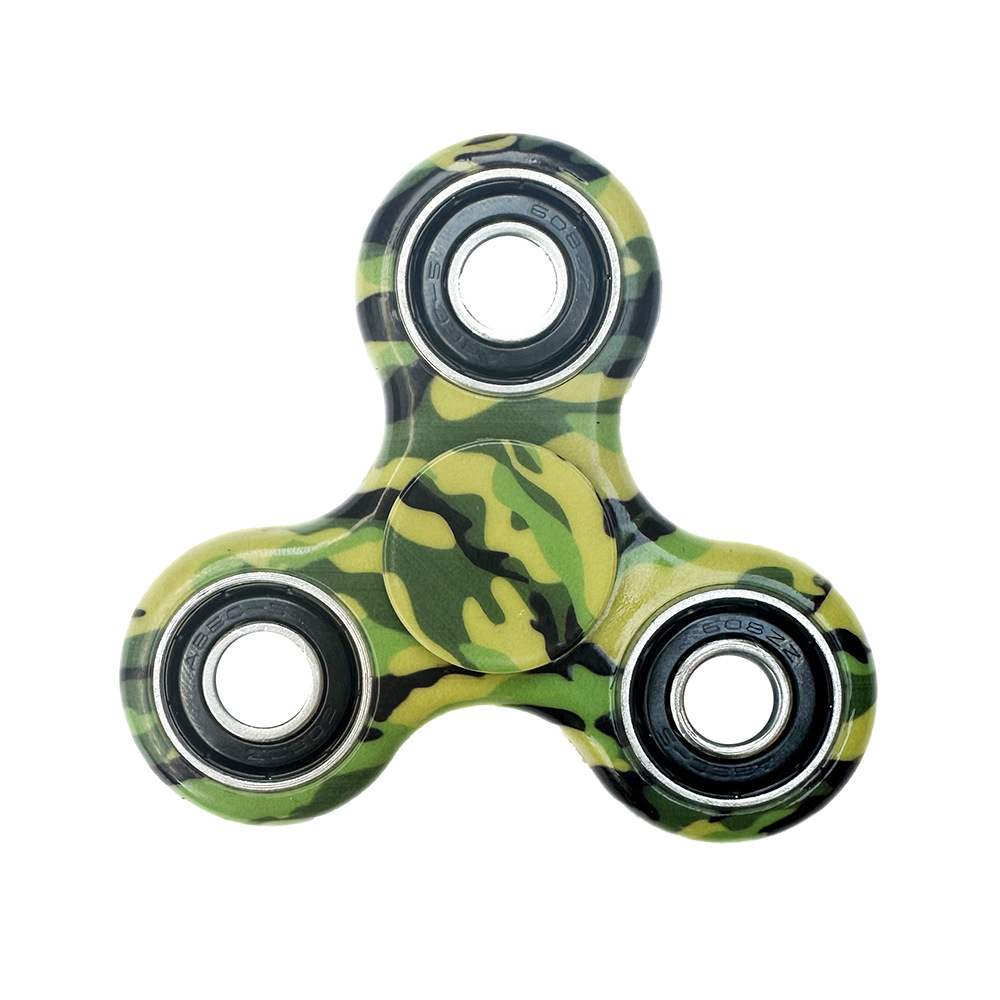 Giroscopio dedo metal tres hojas, galvanizado electroforesis, juguete exclusivo, producción fábrica directa.