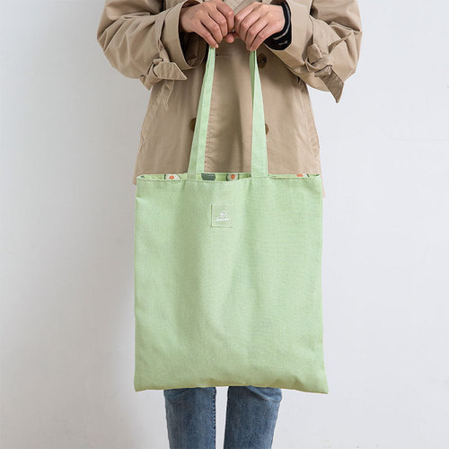 Millet wheat fabric double-sided double-purpose canvas handbag canvas handbag shopping bag storage bag debris bag