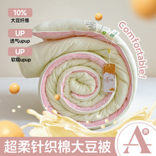 2025新款针织棉大豆被冬被加厚夏季空调被被四季被子被芯单人宿舍