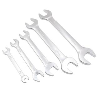 Wholesale open-end wrench double-ended flat wrench chrome-plated wrench dual-purpose flat-head wrench household auto repair hardware tools