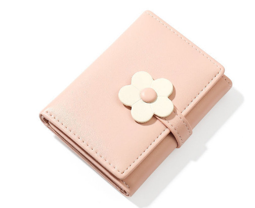 新しいインシンプルでかわいい小さな新鮮な花学生財布韓国ファッションショート 70% off レディース pu 財布|undefined
