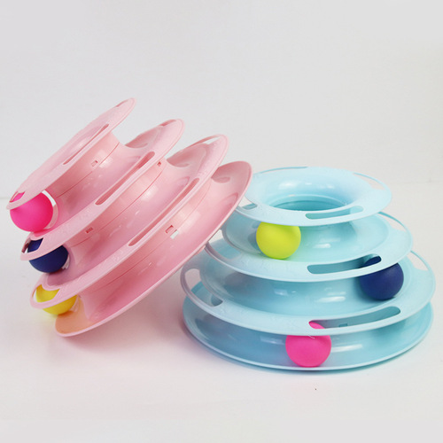 Cat toy cat turntable three-layer track amusing cat toy fun self-entertainment and boredom relief cat amusement park cat toy