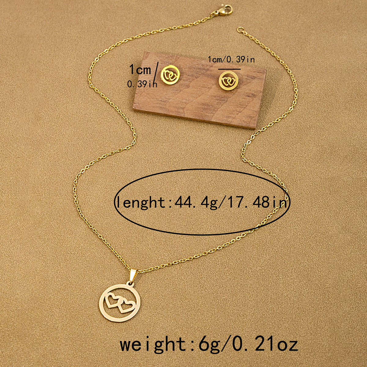 Stainless steel earrings, necklace set, geometric cross, palm, eye, rose pendant jewelry_voghion.com