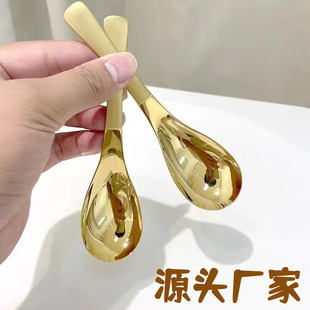 Stainless Steel Spoon, High-Looking Internet Celebrity Spoon, Household Kidsren's Food Supplement Spoon, Chinese Ingot Spoon, Dessert Spoon