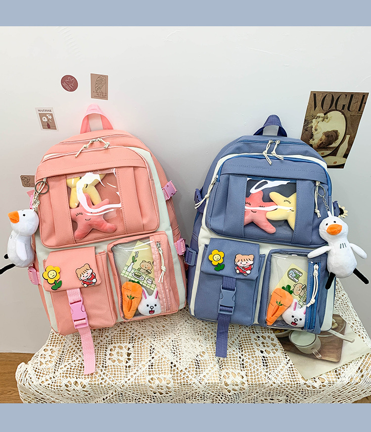 Wholesale Korean Style Large-capacity Doll Pendant Handbag Backpack 4 Piece Set Nihaojewelry display picture 6