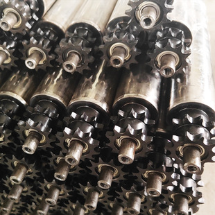 Galvanized belt roller stainless steel roller main driven roller double sprocket assembly line conveyor belt unpowered roller
