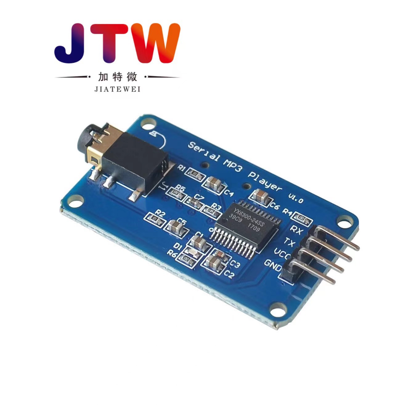 YX5300 MP3 Player模块 播放器模块 语音串口控制音乐模块TF卡槽