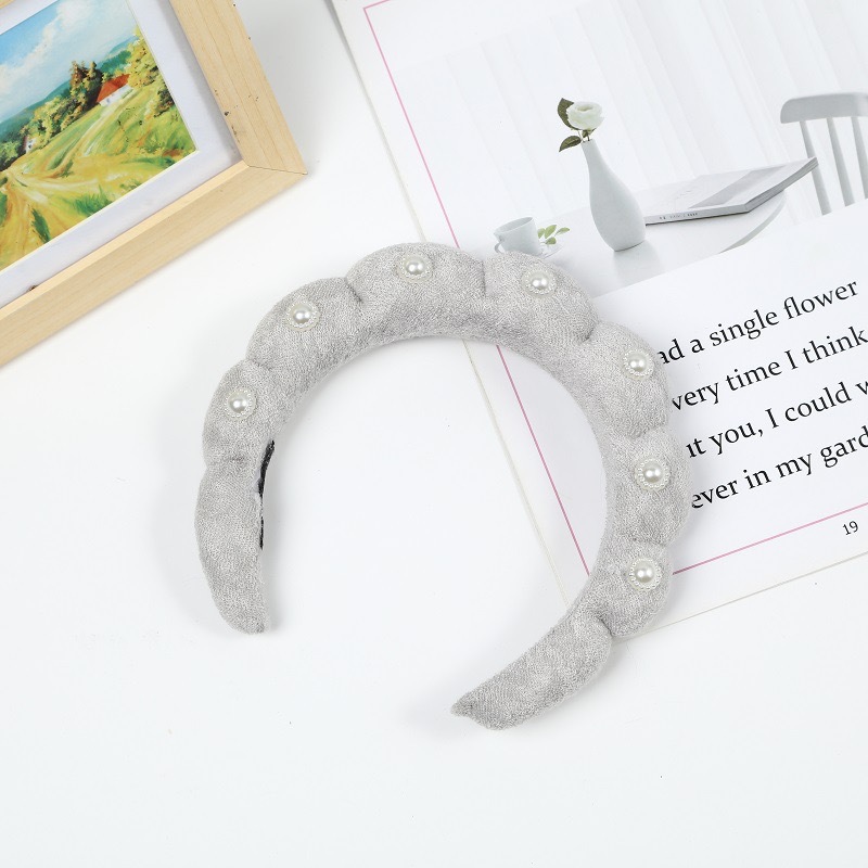 트위스트 진주 헤어밴드-그레이 (17*17*4cm 56g)