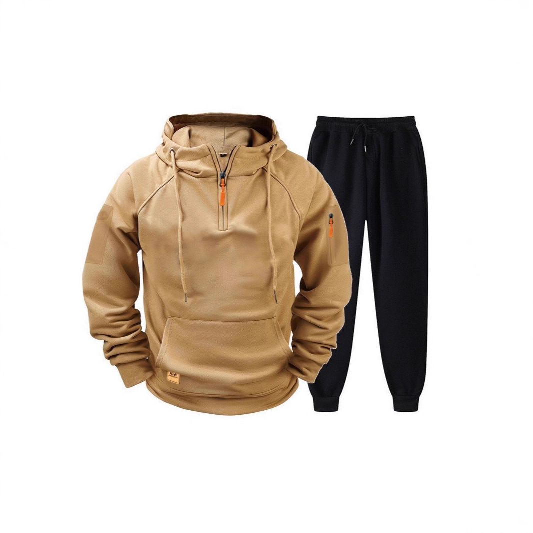 New Cross-Border Spring and Autumn Men's Hoodies, Zippered Multi-Pocket Pullovers, Sports and Leisure Sweatshirt Suits in Stock