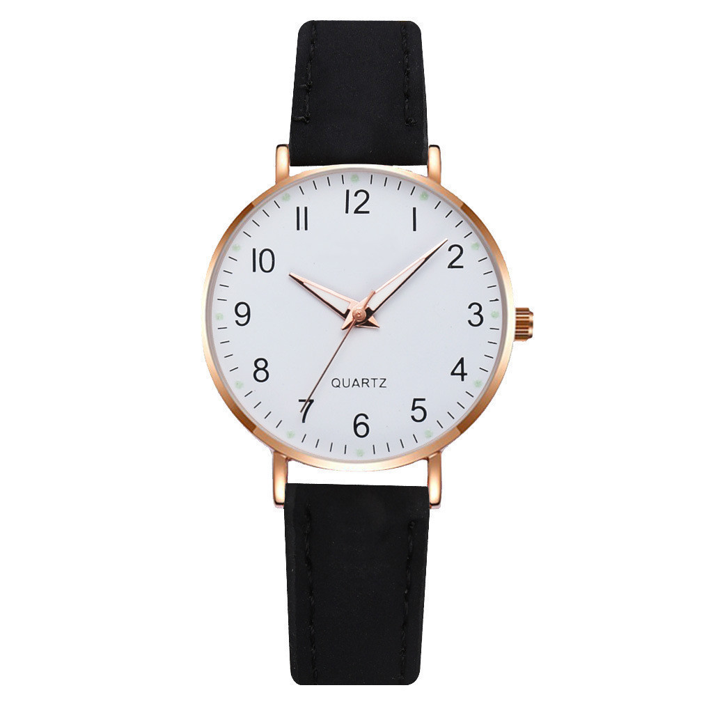 Korean style new digital luminous pointer quartz watch suit women's all-match fashion belt female student watch_voghion.com