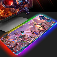 RGB游戏发光鼠标垫守望先锋鼠标垫跨境键盘垫大尺寸桌面垫