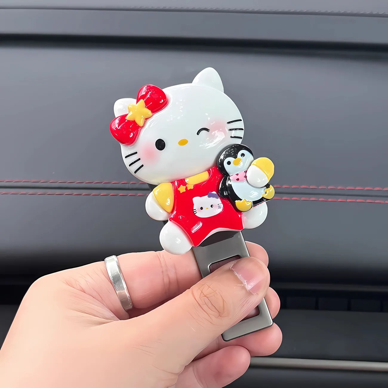 Hellokitty Car Seat Belt Plug-In Buckle Plug Hello Kitty Car Seat Belt Extension Holder Decoration