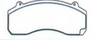 Friction Blocks, Tormoz supportları - wg9100444050-granular-wear-resistant-king-disc-brake-pad