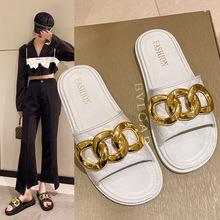 链条拖鞋女夏天家用软底高颜值防滑浴室洗澡厚底居家居凉拖女批发