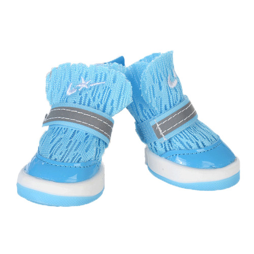 Dog shoes do not fall off Teddy small dog pet shoes soft sole foot covers breathable Corgi Bichon dog shoes spring and summer