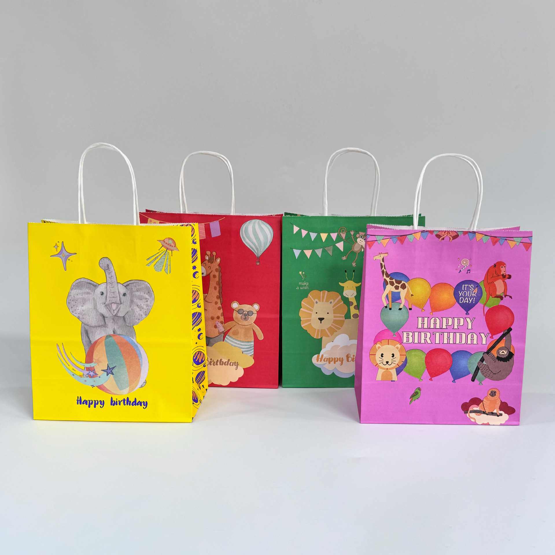 生日礼品袋伴手礼手提袋牛皮纸袋卡通图案牛皮纸袋儿童生日礼品袋