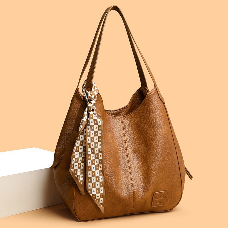 Europäische und amerikanische Retro-Ledertasche für Damen, geräumige Umhängetasche für Pendler, Handtasche mit_voghion.com